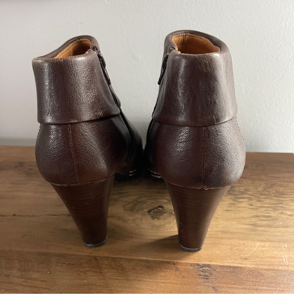 Sofft Dark Brown Heeled Boots - Picture 4 of 12